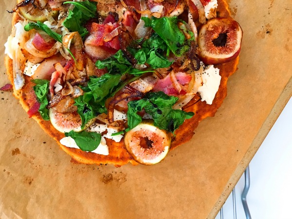 Paleo Pizza Fig and Bacon Big Magic Cooking